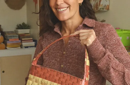 Bolso tejido por Marta
