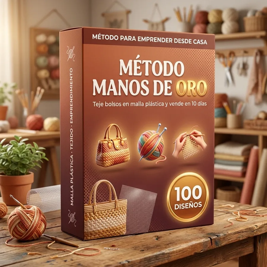 Método Manos de Oro - Sistema completo para tejer bolsos en malla plástica